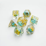 Gamegenic Dice - Embraced Green Skull RPG Dice Set 7pcs