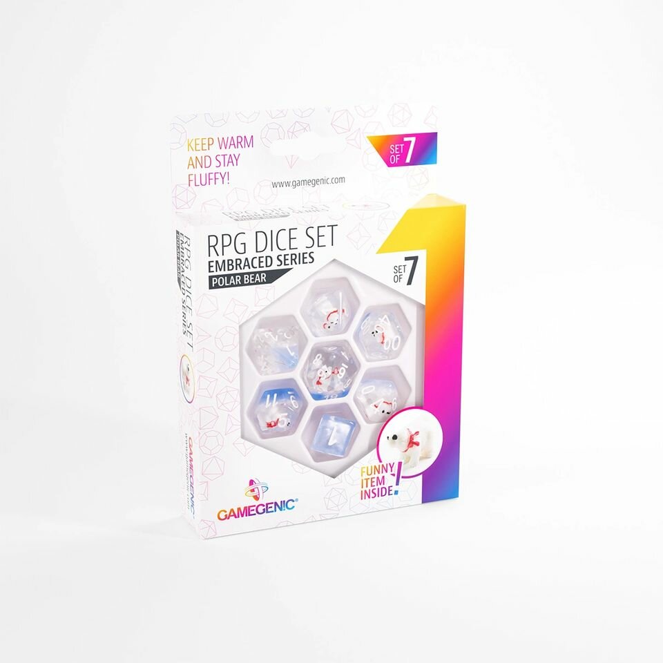 Gamegenic Dice - Embraced Polar Bear RPG Dice Set 7pcs