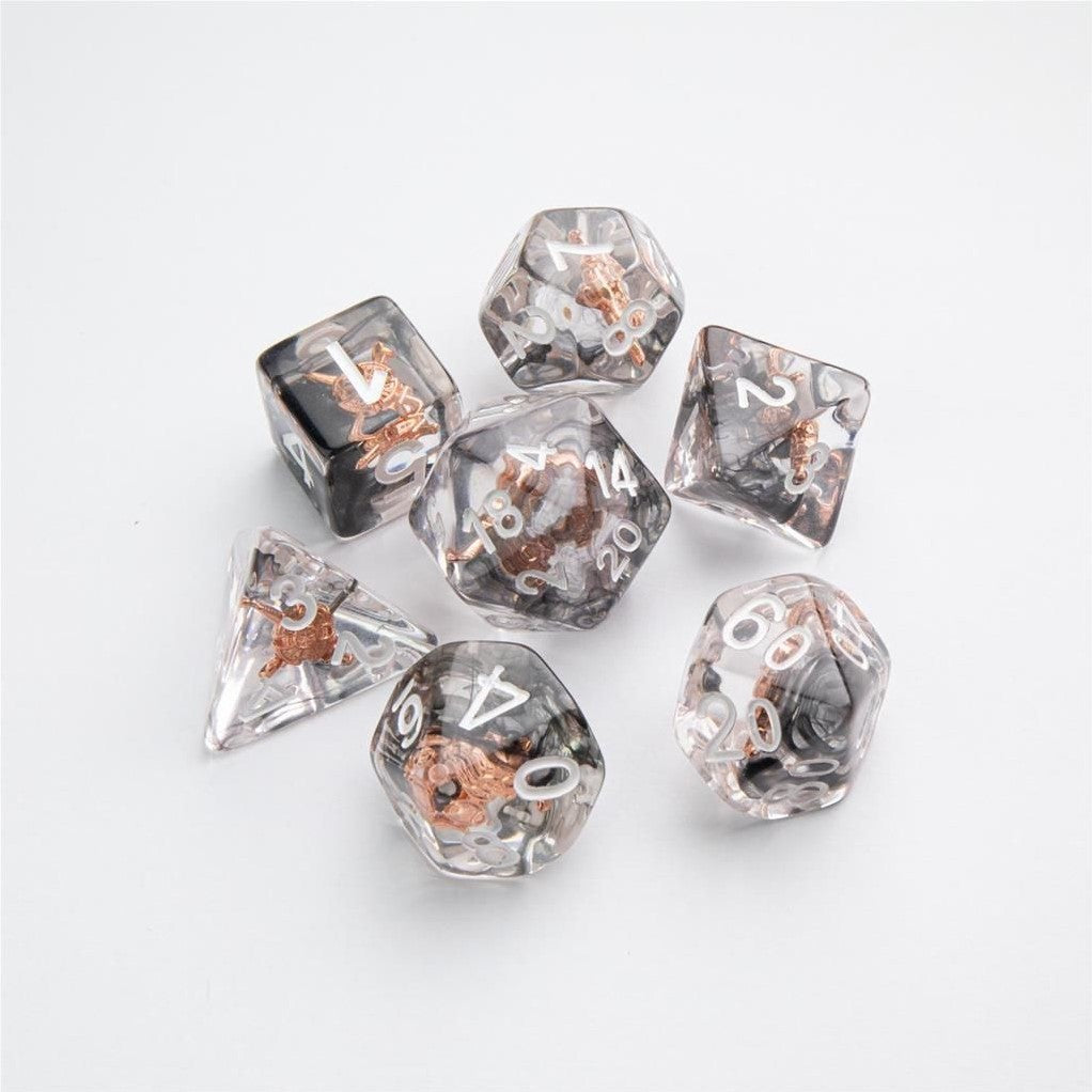 Gamegenic Dice - Embraced Shield & Weapons RPG Dice set 7pcs