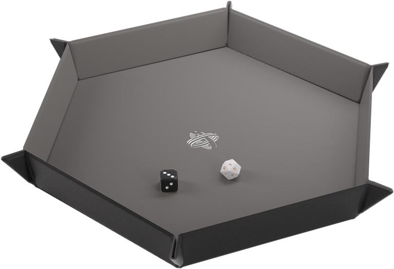 Gamenic - Magnetic Dice Tray Hexagonal Black/Gray