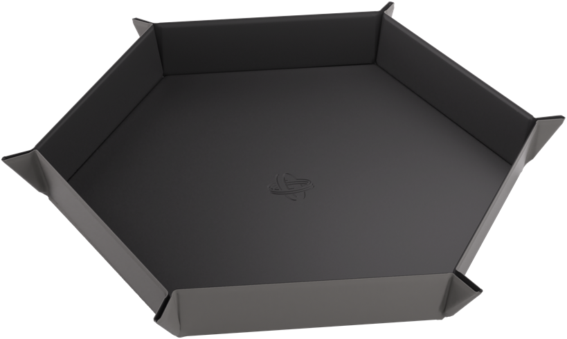Gamenic - Magnetic Dice Tray Hexagonal Black/Gray